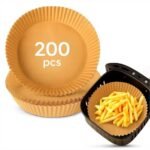 200PCS Air Fryer Disposable Paper Liners, Non-Stick Oil Proof Parchment Sheets