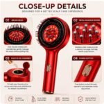 3-in-1 Electric Scalp Massager Oil Dispensing Comb with Red Light Therapy - Image 3