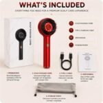 3-in-1 Electric Scalp Massager Oil Dispensing Comb with Red Light Therapy - Image 2