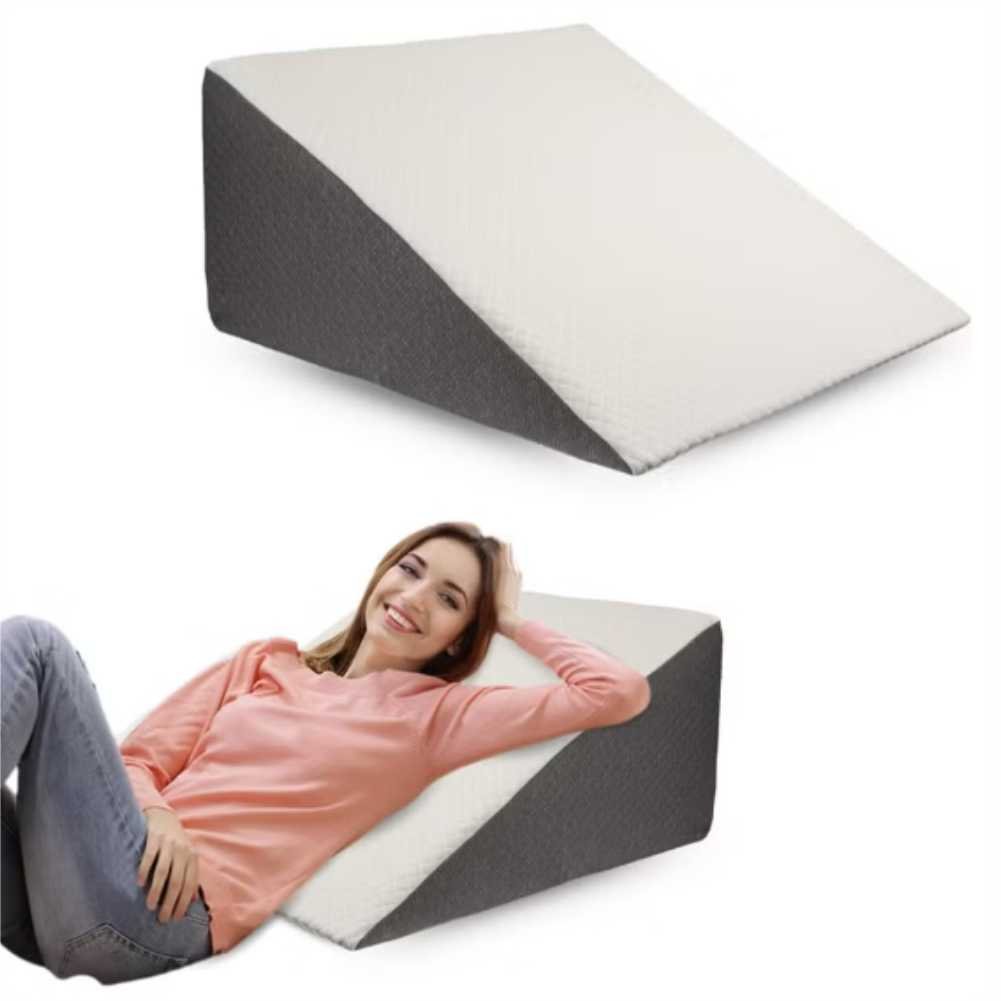 Memory Foam Bed Wedge Pillow for Adults Memory Foam Bed Wedge Pillow for Adults, Ergonomic Body Support for Back, Legs, and Acid Reflux - Image 1