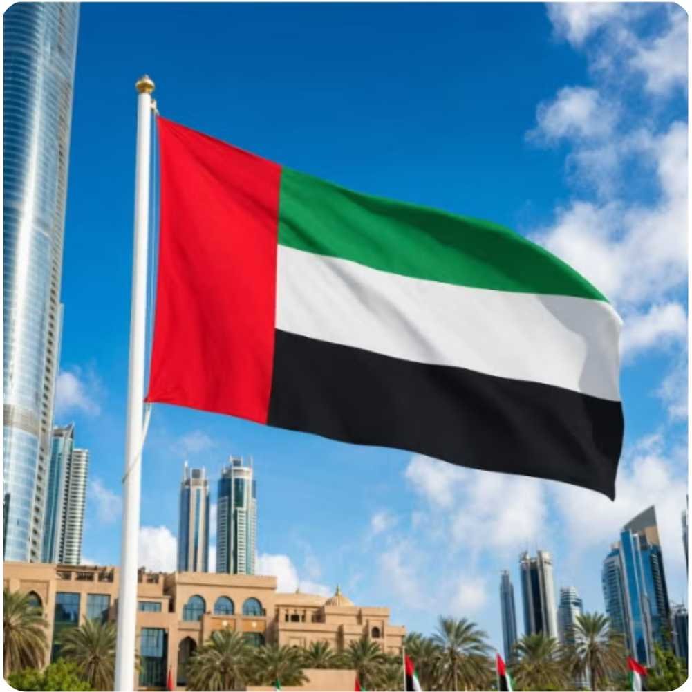 UAE National Flag for Indoor & Outdoor Use, 150 x 90 cm UAE National Flag for Indoor & Outdoor Use, 150 x 90 cm - Image 1