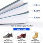Height Increased Insole 3 Size Arch Support Breathable Shoe Insoles Heel Lift Pad for Men and Women